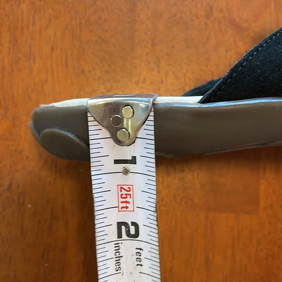 LL Bean Black Suede Flower/Star Laser Cut Slip On Mules Shoes 4 - Picture 10 of 10